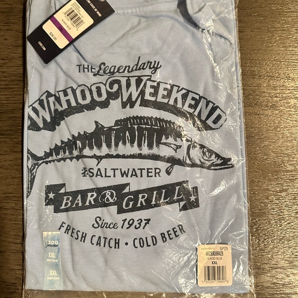 IZOD Men’s Sky Blue Short Sleeve Tee - Picture 3 of 3